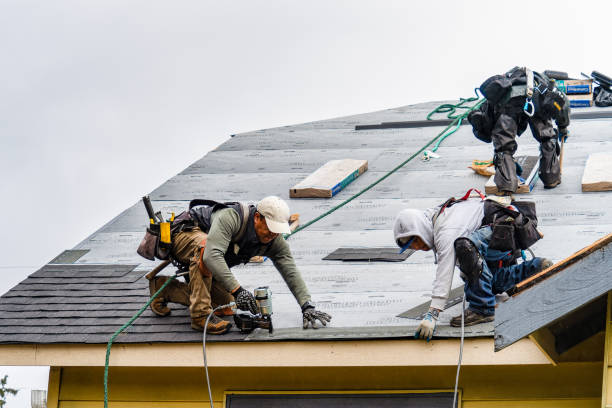Professional Gutter Installation technician working in Converse, IN
